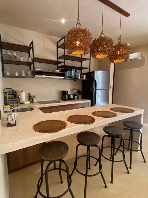 Apartment With Private Pool Tulum Chemuyil Bagian luar foto